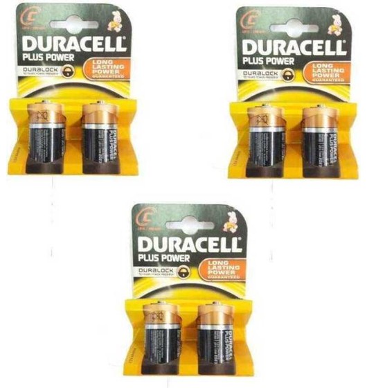 3 Packungen 6 Batterien C Half Duracell LR14 Taschenlampe mit langer Lebensdauer