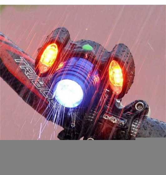 Taschenlampe FRONT rotes Licht vorne Fahrrad wiederaufladbare LED