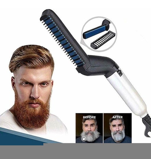 Glätteisen für Männer Multifunktionskamm Bart Haarstyling Keramik