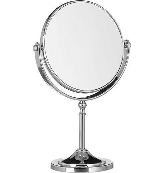 360° zweiseitig drehbarer Spiegelsockel mit Aluminiumbasis für Make-up (16cm)